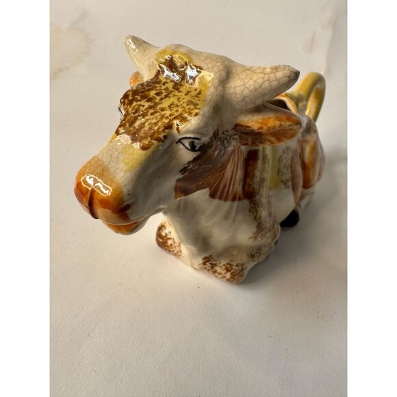 Vintage Hand-Painted Ceramic Cow Creamer Made In Japan - Picture 11 of 16